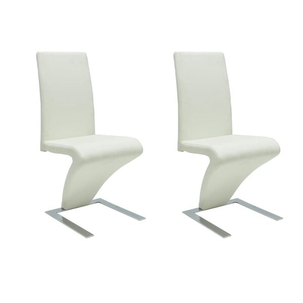 vidaXL Chaises à manger lot de 2 blanc similicuir