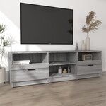 vidaXL Meuble TV Sonoma gris 150x33 5x45 cm Bois d'ingénierie