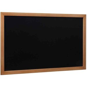 Ardoise murale WOODY 40x60cm Cadre en Bois Teck SECURIT