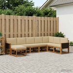 vidaXL Ensemble de canapés d'extérieur 8 Pièces Naturel et Beige