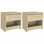 vidaXL Tables de chevet 2 Pièces Chêne sonoma 40x30x39 cm Aggloméré