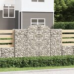 vidaXL Paniers à gabions arqués 40 Pièces 200x50x140/160 cm Fer galvanisé