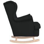 vidaXL Chaise à bascule noir 74x90x102 cm tissu