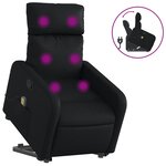 vidaXL Fauteuil inclinable de massage Noir Similicuir