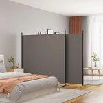 vidaXL Cloison de séparation 4 panneaux Anthracite 698x180 cm Tissu
