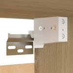 vidaXL Tables de chevet 2 Pièces Blanc et chêne sonoma Bois d'ingénierie