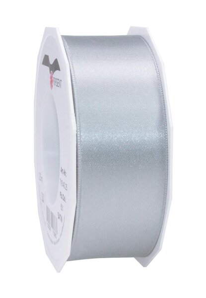 Satin double face 25-m-rouleau 40 mm argent