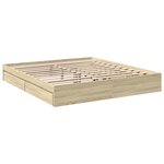 vidaXL Cadre de lit à tiroirs chêne sonoma 180x200cm bois d'ingénierie