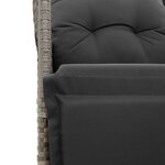 vidaXL Ensemble à manger de jardin 5 Pièces coussins gris résine tressée