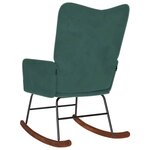 vidaXL Chaise à bascule Vert foncé Velours