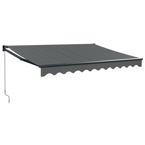 vidaXL Auvent rétractable anthracite 3x2 5 m tissu et aluminium