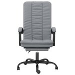 Chaise fauteuil siège pivotante de inclinable de bureau informatique étude clair tissu gris 02_0024235