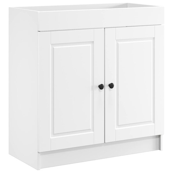 vidaXL Armoire sous évier de salle de bain Blanc 56 x 37 5 x 81 cm