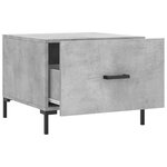 vidaXL Tables basses 2 Pièces gris béton 50x50x40 cm bois d'ingénierie
