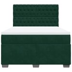 vidaXL Sommier à lattes de lit et matelas Vert foncé 160x200cm Velours