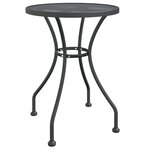 vidaXL Ensemble à manger de jardin 5 Pièces Maille Métal Anthracite