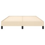 vidaXL Cadre de lit sans matelas crème 140x200 cm tissu
