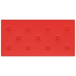 vidaXL Panneaux muraux 12 Pièces Rouge 60x30 cm Similicuir 2 16 m²