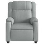 vidaXL Fauteuil de massage inclinable Gris clair Tissu