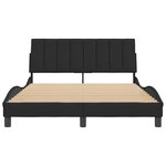 vidaXL Cadre de lit sans matelas Hanko noir 120x200 cm velours