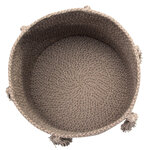 Panier de rangement en coton marron 34 x 54 x 50 cm