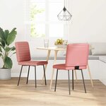 vidaXL Chaises à manger lot de 2 rose similicuir