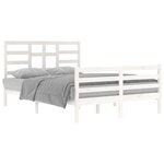 vidaXL Cadre de lit sans matelas blanc bois massif 140x200 cm