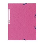 EXACOMPTA - Chemise a élastique - 3 rabats - 24 x 32 - Carte lustrée 390G - Rose fushia