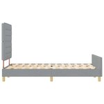 vidaXL Cadre de lit avec tête de lit Gris clair 160 x 200 cm tissu