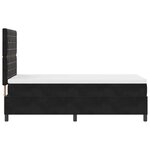 vidaXL Lit à ressorts avec matelas Noir 90 x 200 cm Velours