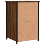 vidaXL Tables de chevet 2Pièces chêne marron 40x36x60cm Bois d'ingénierie