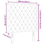 Tête de lit vidaXL Capitonnée avec Boutons Cristaux Vert Foncé 100 cm Velours
