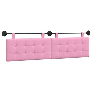 vidaXL Tête de lit suspendue Rose Tissu