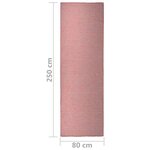 vidaXL Tapis à tissage plat d'extérieur 80x250 cm Rouge