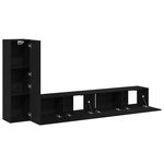 vidaXL Ensemble meuble TV 3 Pièces Chêne noir 100 x 30 x 30 cm