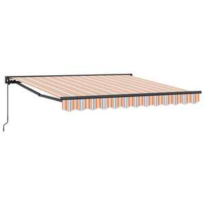 vidaXL Auvent Rétractable Rayure Multicolore 350x250 cm tissu