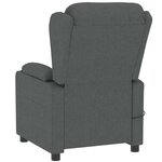 vidaXL Fauteuil de massage Gris foncé Tissu