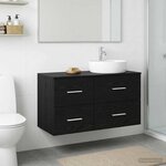 vidaXL Meuble de Salle de Bain In-between Chêne noir 30 x 35 x 50 cm