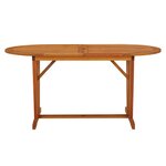 vidaXL Table de jardin 160x85x75 cm Bois d'eucalyptus solide