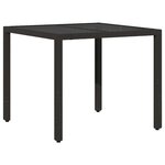 vidaXL Ensemble de salle à manger pour jardin 3 Pièces Noir Poly rotin