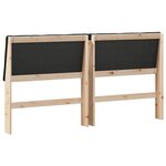 vidaXL Tête de lit capitonnée Noir 200 cm Pin massif