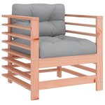 vidaXL Chaises de jardin avec coussins lot de 2 bois massif douglas