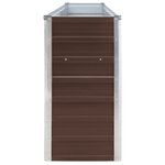 vidaXL Jardinière 320x40x77 cm Acier galvanisé Marron