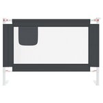 vidaXL Barrière de sécurité de lit d'enfant Gris foncé 100x25 cm Tissu