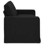 vidaXL Canapé Noir 182 x 80 x 82 cm tissu
