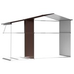 vidaXL Abri de jardin marron 277x192 5x179 cm acier galvanisé