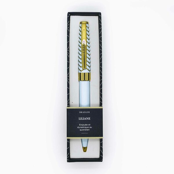 Stylo personnalisé prénom de femme au choix - Pastel Chic - Liliane - Draeger