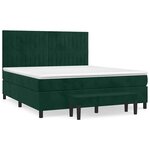 vidaXL Sommier à lattes de lit et matelas Vert foncé 160x200cm Velours