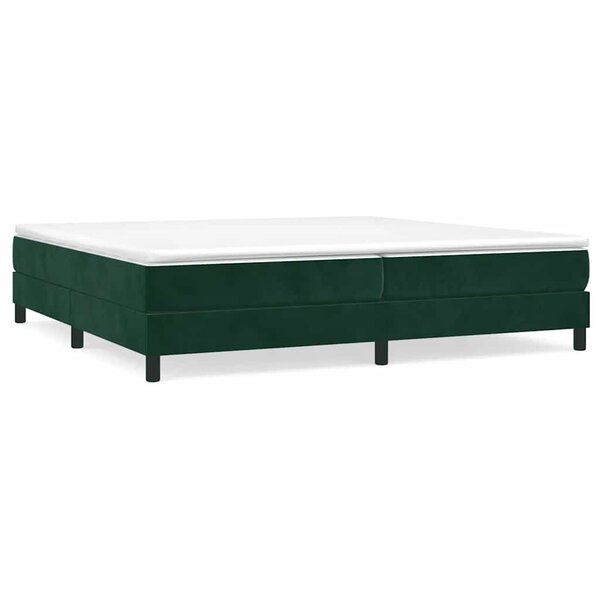 vidaXL Cadre de lit vert foncé 200x200 cm velours