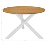 vidaXL Table de salle à manger Blanc 120 x 75 cm MDF